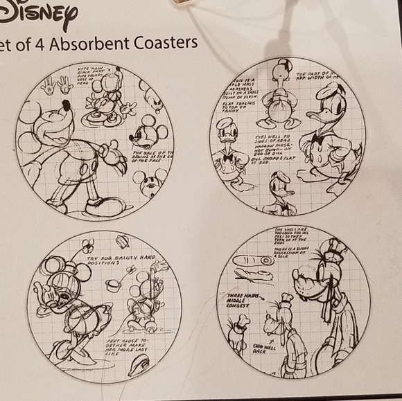 NWT Classic Disney Character Coasters-Set of 4 - Picture 2 of 3